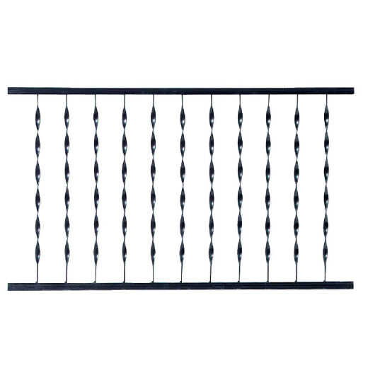 Gilpin Windsor Plus 32 In. H. x 4 Ft. L. Wrought Iron Railing